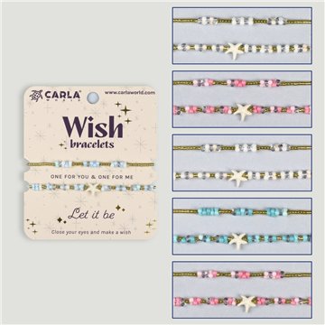 Conjunto de 2 pulseiras de cordão. 72. Estrela. Sortidas