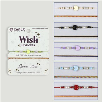 Set 2 pulseras cordón. 76. Corazón. Surtidas