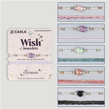 Set 2 pulseras cordón. 79. Corazón. Surtidas