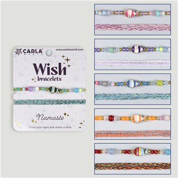 Set 2 pulseras cordón. 81. Pez. Surtidas