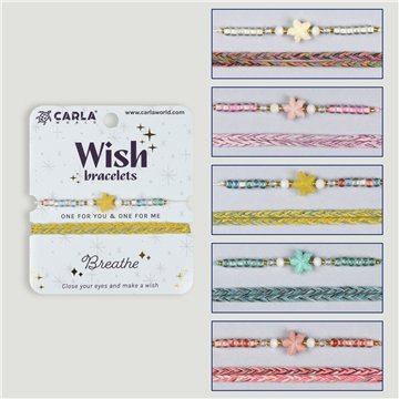 Set 2 pulseras cordón. 83. Estrella. Surtidas