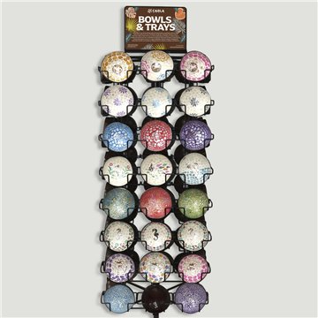 COCO & MANGO BOWLS and RATTAN TRAYS. Expositor con 252 piezas