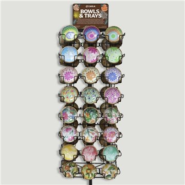 COCO & MANGO BOWLS and RATTAN TRAYS. Doble Carga. Expositor con 504 piezas