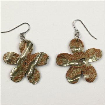 Pendientes Nácar Rugoso. 03. Modelo Flor. Surtidos
