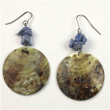 Pendientes Nácar Rugoso. 06. Modelo Rombo. Surtidos