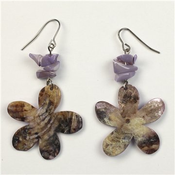 Pendientes Nácar Rugoso. 10. Modelo Rombo. Surtidos