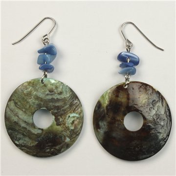 Pendientes Nácar Rugoso. 12. Modelo Redonda. Surtidos