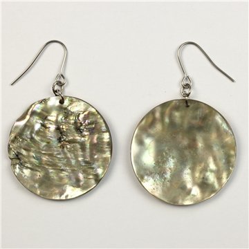 Earrings Rough Mother of Pearl. 15. Flower Model. Assorted