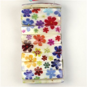 Elastic Mother of Pearl Bracelet. 34. Painted 01 Model. Assorted