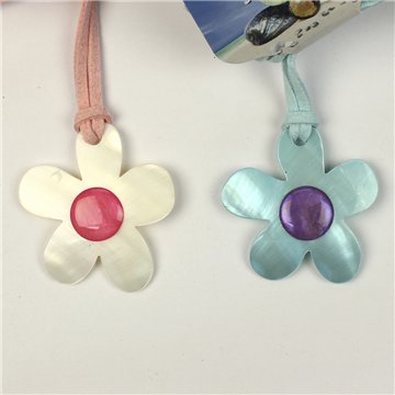 Colgante Nácar pintado. 53. Modelo Flor. Surtidos