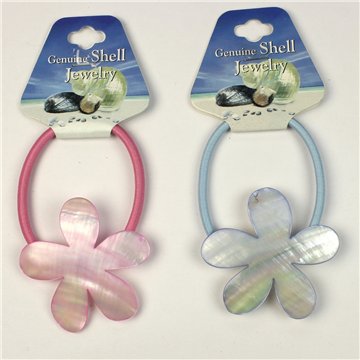Elastic Band / Elastic Bracelet Painted Mother of Pearl. 54. Flower Model. Assorted