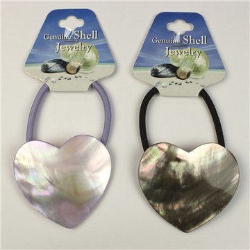 Goma/Pulsera elástica Nácar pintado. 62. Modelo Corazón. Surtidos