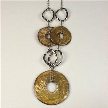 Collar Cápiz y metal. 75. Modelo 3 Donuts. Surtidos