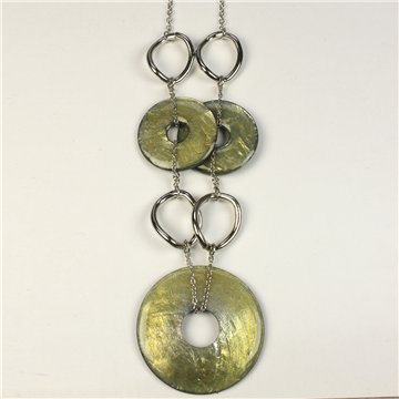 Collar Cápiz y metal. 77. Modelo 3 Donuts. Surtidos