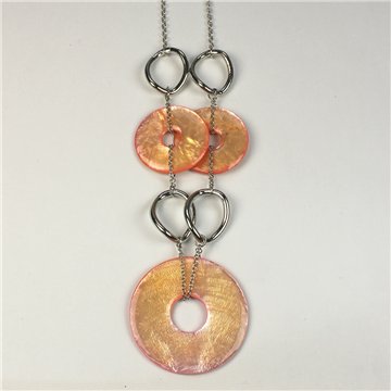 Collar Cápiz y metal. 79. Modelo 3 Donuts. Surtidos