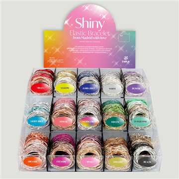 SHINY ELASTIC BRACELET. Pulseira elástica brilhante. 1500 peças