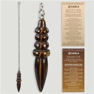 Péndulo egipcio. Ojo Tigre con cadena
