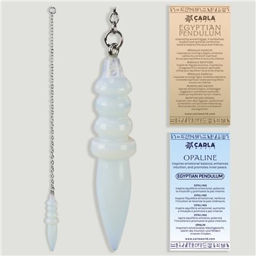 Péndulo egipcio. Opalina con cadena