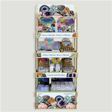 ROCKS & MINERALS. Expositor madera con 1317 piezas