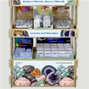 ROCKS & MINERALS. Expositor madera con 1317 piezas