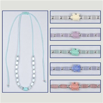 Collar ajustable. 11. Modelo: corazón cristal