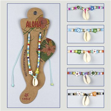 Tornozeleira ajustável. 79. Modelo: cypraea e madrepérola