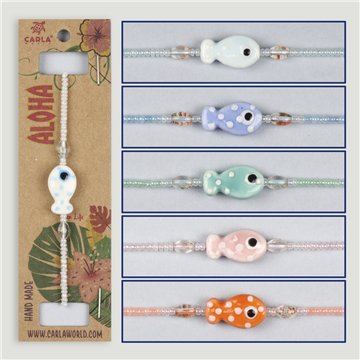 Pulseira ajustável. 85. Modelo: minerais/flor