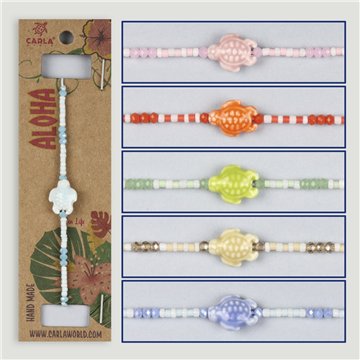 Pulsera ajustable. 89. Modelo: ojo turco y perla