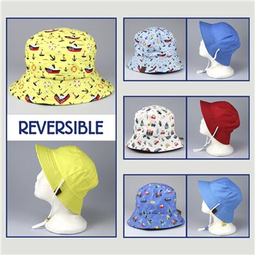 Gorro bucket Infantil. 05. Náutico/coches. Surtidos