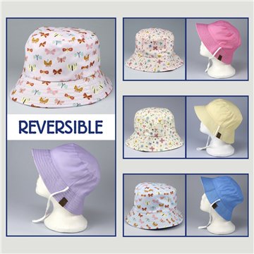 Gorro bucket Infantil. 06. Mariposas/Flores. Surtidos