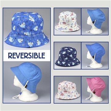 Chapéu bucket infantil. 10. Animais marinhos. Sortidos