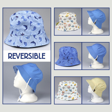 Chapeau bucket enfant. 04. Requins. Assortis