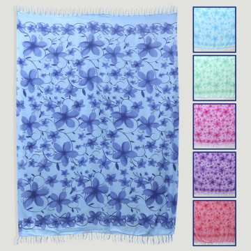 Paréo en rayonne. 41. Fleur hawaïenne. 110x165cm