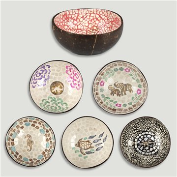 Bol Coco + nácar. Modelos surtidos. 13x5cm