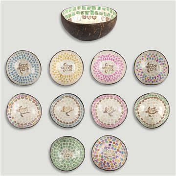 Bol Coco + nácar. Modelos surtidos. 13x5cm