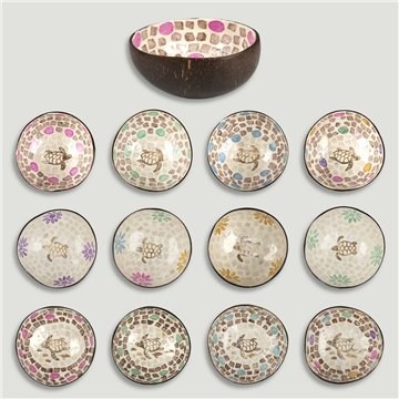 Bol Coco + nácar. Modelos surtidos. 13x5cm