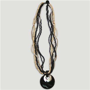 Colg nacar disco bolitas 48cm