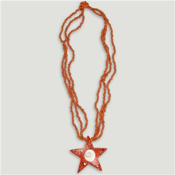 Colg madera nacar, mod 09, estrella