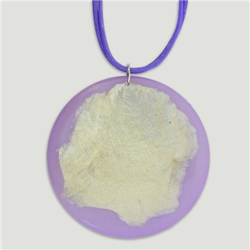 Collar Capiz Redondo mod 02 lila