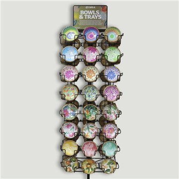 BOWLS & TRAYS. Présentoir avec 216 pièces