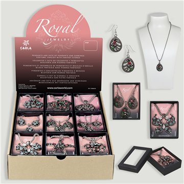 ROYAL JEWELRY. Colgante con cadena piedra Fantasia