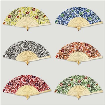 Leque de madeira. 22. Modelo Flores. Surtidos