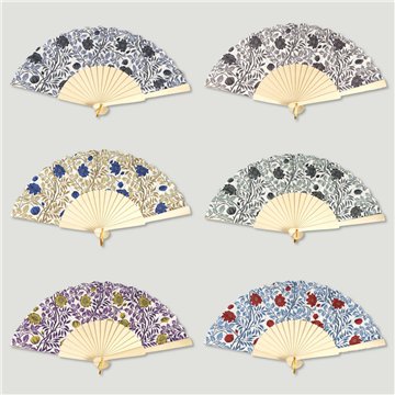 Abanico madera. 24. Modelo Flores. Surtidos