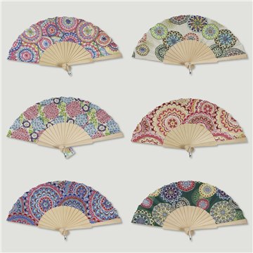 Leque de madeira. 41. Modelo Mandala. Surtidos