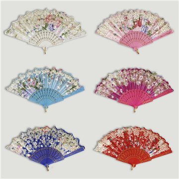 Abanico plástico. 53. Modelo Flores. Surtidos