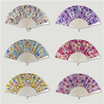 Éventail en plastique. 62. Modèle Tournesol. Surtidos