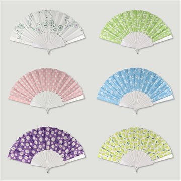 Abanico plástico. 69. Modelo Frutas y flores. Surtidos