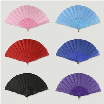 Éventail en plastique. 71. Modèle Couleur unie. Surtidos