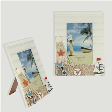 Portafoto náutico arena. Modelo velero 17x21cm – foto: 9x14cm