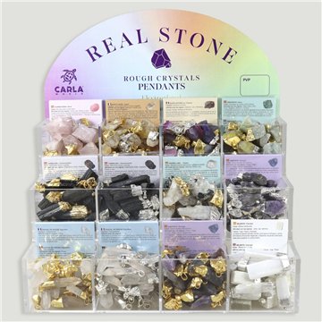 ROUGH CRYSTALS PENDANTS. Colgante mineral. 288 uds